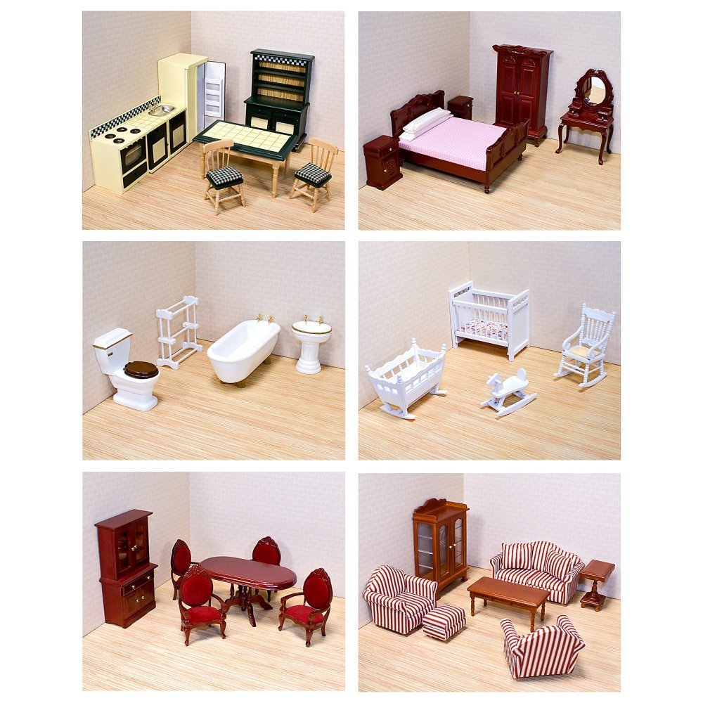 melissa and doug dollhouse furniture kitchen set